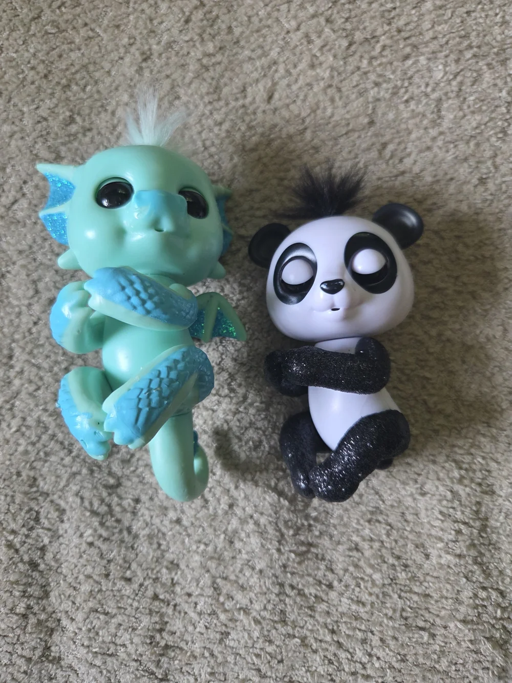 Lot Of 3 Finglerlings Dragon, Panda, Monkey All Working